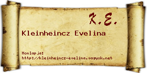 Kleinheincz Evelina névjegykártya